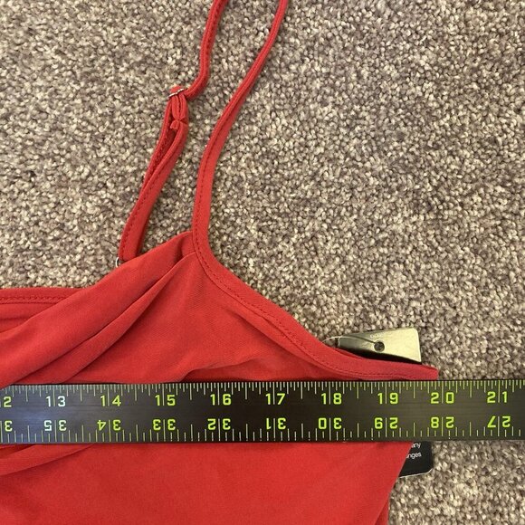 Express Women's Cowl Neck Cropped Cami Spaghetti Straps Pink Top Size XL NWT $44 - Picture 9 of 16